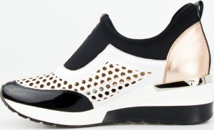 AGA Sneakersy ażurowe skórzane czarne Aga-38 3