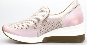AGA Sneakersy ażurowe skórzane różowe Aga-36 3