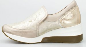 AGA Sneakersy wężowe skórzane złote Aga-38 3