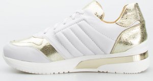 AGA Sneakersy z mieniącymi się wstawkami skórzane białe Aga-38 3