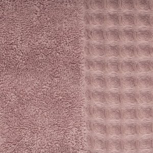 Eurofirany Ręcznik bawełniany z ozdobną bordiurą z wzorem wafla CAVINION 70X140 liliowy 1
