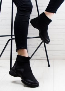 Seastar Sneakersy ze skarpetką czarne-39 7