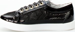 Seastar Tenisówki ażurowe lakierowane czarne-40 3