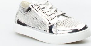 Seastar Tenisówki ażurowe lustrzane srebrne-38 2