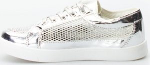 Seastar Tenisówki ażurowe lustrzane srebrne-38 3