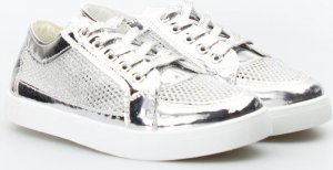 Seastar Tenisówki ażurowe lustrzane srebrne-38 5