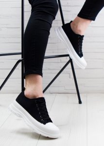 Seastar Tenisówki na białej platformie czarne-40 8