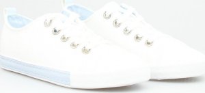 Seastar Tenisówki z ozdobnymi oczkami białe niebieskie-38 5