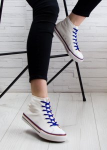 Seastar Trampki z kolorowym wiązaniem białe-38 7