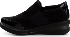 Sergio Leone Sneakersy wsuwane z gumkami z cyrkoniami czarne Sergio Leone-38 3