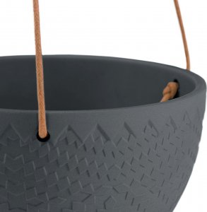 AmeliaHome AmeliaHome Donica ceramiczna wisząca LOKA 15,4X10 czarna 2