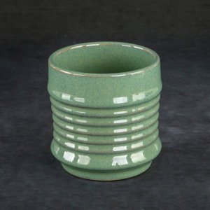 AmeliaHome Donica ceramiczna SAMI 11X11X11 zielona x2 1