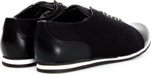 Sergio Leone Tenisówki z dwóch materiałów czarne Sergio Leone-36 6