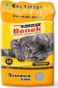 Żwirek dla kota Super Benek Standard Naturalny 25 l 1