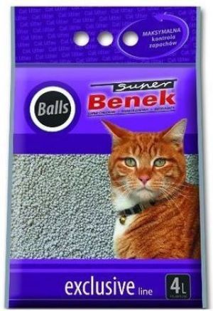 Żwirek dla kota Super Benek Super Benek Exclusive Balls Naturalny 4 l 1