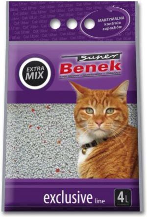 Żwirek dla kota Super Benek Exclusive Extra Mix Naturalny 4 l 1
