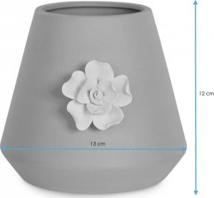 AmeliaHome AmeliaHome Wazon ceramiczny donica LUSITANO 13X12 szary 3
