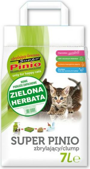 Żwirek dla kota Super Benek Pinio Zielona herbata 7 l 1