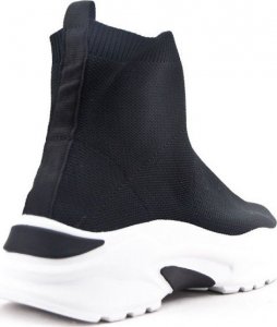 BELLO STAR Sneakersy wsuwane ze skarpetą czarne-37 2