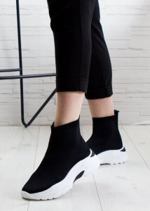 BELLO STAR Sneakersy wsuwane ze skarpetą czarne-39 6