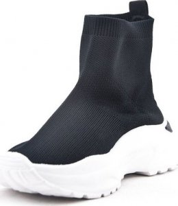 BELLO STAR Sneakersy wsuwane ze skarpetą czarne-41 3