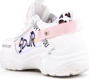 BELLO STAR Tenisówki sportowe biało-różowe-40 4