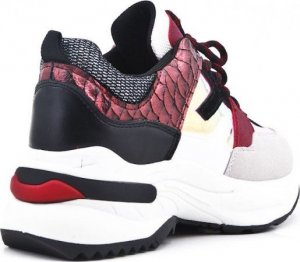 BELLO STAR Tenisówki sportowe na koturnie czerwone-38 4