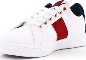 BELLO STAR Trampki eko skóra z czerwonym paskiem białe-39 2