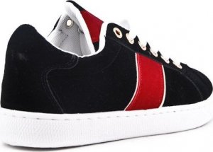 BELLO STAR Trampki eko skóra z czerwonym paskiem czarne-39 4