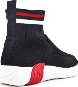 BELLO STAR Trampki tekstylne na koturnie czarne-38 4