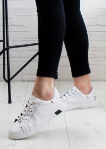 Estetino Tenisówki białe z czarnym motywem-38 7