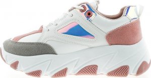 Estetino Tenisówki sportowe białe z neonowymi wstawkami-37 3