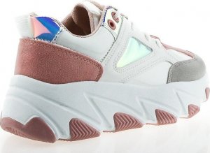 Estetino Tenisówki sportowe białe z neonowymi wstawkami-37 4