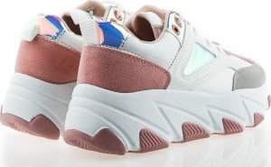 Estetino Tenisówki sportowe białe z neonowymi wstawkami-37 7