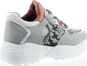 Estetino Tenisówki sportowe z wężowym wzorkiem szare-38 4