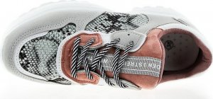 Estetino Tenisówki sportowe z wężowym wzorkiem szare-38 5