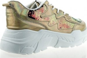 Estetino Tenisówki złote z cekinami-38 4