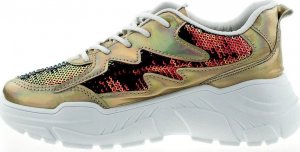 Estetino Tenisówki złote z cekinami-40 3