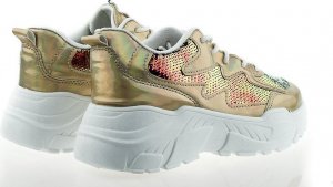 Estetino Tenisówki złote z cekinami-40 8