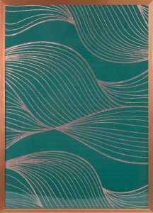 Eurofirany Obraz glamour SALVIA 53X73 zielony + miedziany 2