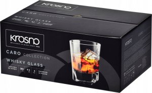 Krosno Szklanki do whisky Caro KROSNO 6x 280ml kwadratowe handmade 2