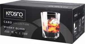 Krosno Szklanki do whisky Caro KROSNO 6x 280ml kwadratowe handmade 3