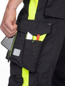 Ardon NEON spodnie do pasa - dopracowana sylwetka, wielofunkcyjna kieszeń miechowa na boku, kieszeń komórka 5,6 - żółty 3XL 1