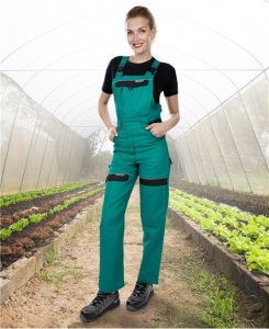 Ardon COOL TREND Ardon H8194 H8191 - klasyczne damskie ogrodniczki robocze 100% bawełna o sportowym kroju - Szaro-pomarańczowy H8132 50 1