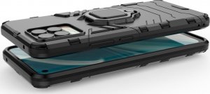 Braders Etui Ring Armor Pancerne + Szkło Hartowane do Realme 8 / 8 Pro czarny 6