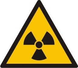 TD Systems GD004 Ostrzeżenie przed substancjami radioaktywnymi i promieniowaniem jonizującym 105 x 105 1