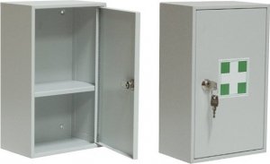 Leomar Metalowa apteczka wisząca na klucz AP1. Szafka metalowa na medykamenty. 1