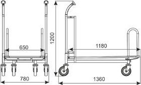 Damnix Wózek transportowy Carry 120, platforma drewniana 3