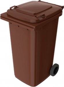 ARS Pojemnik do segregacji odpadów na kółkach pojemność 240 l (kolor brązowy) 1
