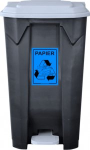 ARS Pojemnik do segregacji odpadów z przyciskiem pojemność 100 l (wariant papier) 1
